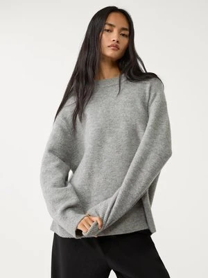 Stradivarius Sweter z miękkiej dzianiny Soft Touch  Popielaty