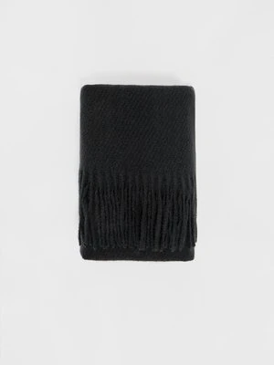 Stradivarius Szal szczotkowany  Czarny