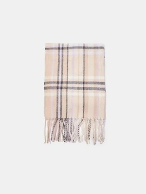 Stradivarius Szal w kratę  Malwowy