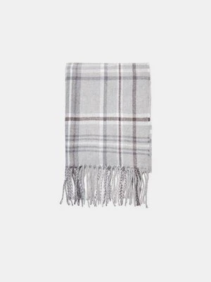 Stradivarius Szal w kratę  Popielaty