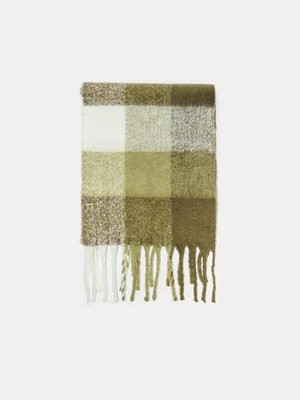 Stradivarius Szalik w kratę  Khaki