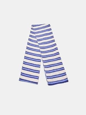 Stradivarius Szalik w paski  Niebieski