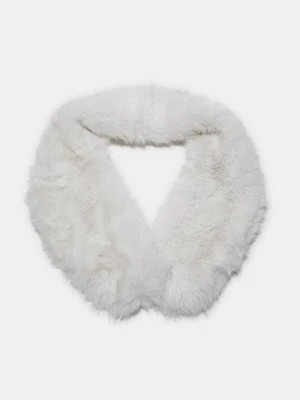 Stradivarius Szalik ze sztucznego futra  Ecru