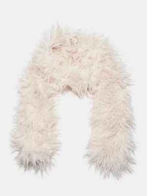 Stradivarius Szalik ze sztucznego futra  Ecru