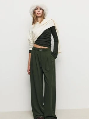 Stradivarius Szerokie spodnie eleganckie z klamrą