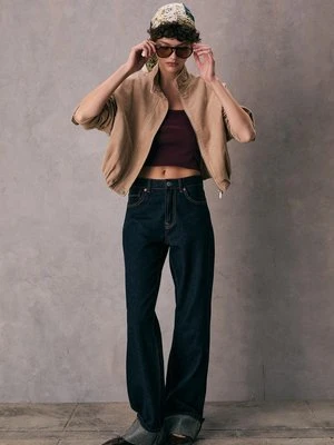 Stradivarius Sztruksowa kurtka bomber  Kamień