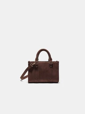 Stradivarius Sztywna torba tote  Brązowy