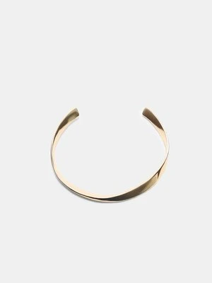 Stradivarius Sztywny choker z metalowym elementem  Złoty