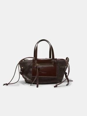 Stradivarius Szydełkowa torebka koszyk crossbody  Brązowy