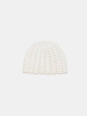 Zdjęcie produktu Stradivarius Szydełkowy beret z cekinami  Ecru