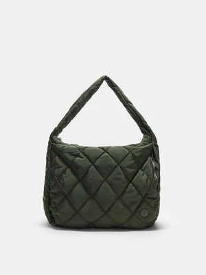 Stradivarius Tkana, pikowana torebka  Khaki