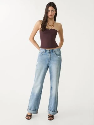 Stradivarius Top bandeau poliamid  Brązowy