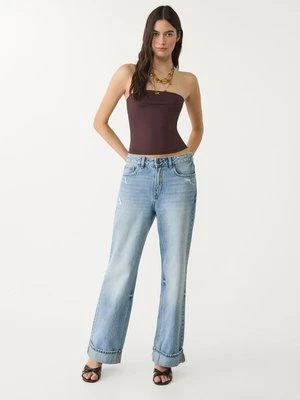 Stradivarius Top bandeau poliamid  Brązowy