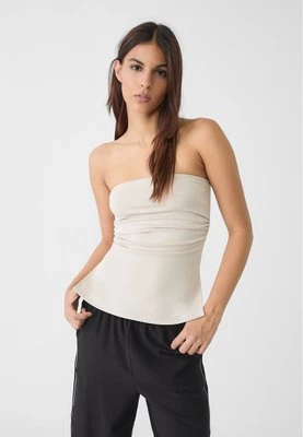 Stradivarius Top bandeau z rozcięciami po bokach  Szary