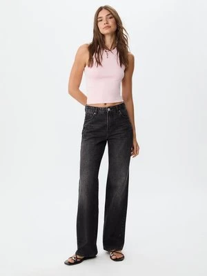 Stradivarius Top basic typu bokserka  Pastelowy róż