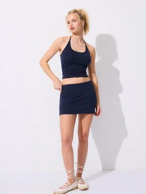 Zdjęcie produktu Stradivarius Top dzianinowy dekolt halter  Ciemnomorski