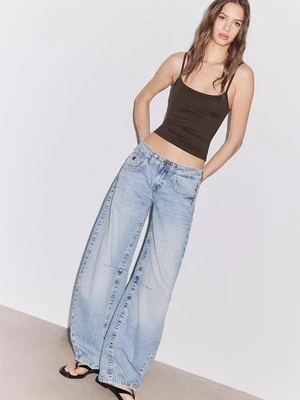 Stradivarius Top z poliamidu na ramiączkach  Brązowy