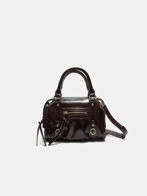 Stradivarius Torba bowlingowa na ramię ze sztucznej skóry  Brązowy