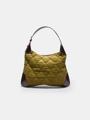 Stradivarius Torba na ramię łączona sztruksowa  Oliwkowy