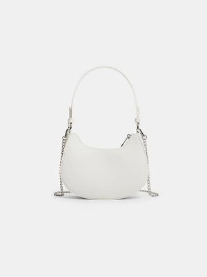 Stradivarius Torebka na ramię księżyc łańcuszek  Biały