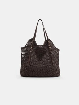 Stradivarius Torba na ramię szydełkowa  Brązowy