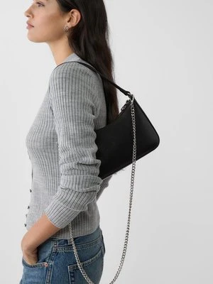Stradivarius Torba na ramię z długim łańcuchem  Czarny