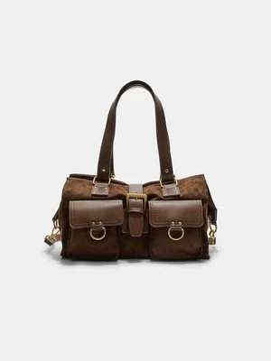 Stradivarius Torba na ramię z kieszeniami  Brązowy