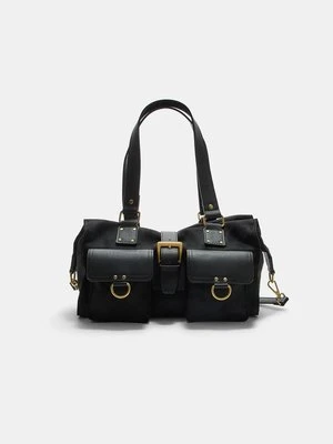 Stradivarius Torba na ramię z kieszeniami  Czarny