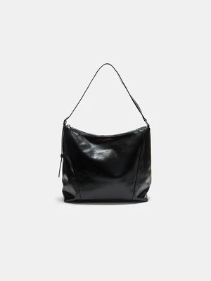 Stradivarius Torba na ramię z klamrą  Czarny