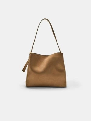 Stradivarius Torba na ramię z klamrą  Karmelowy