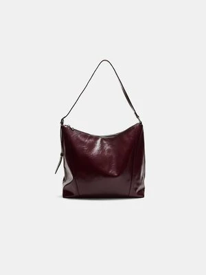 Stradivarius Torba na ramię z klamrą  Wiśniowy