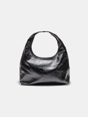 Stradivarius Torba na ramię z miękkiej sztucznej skóry  Czarny