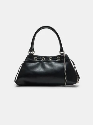 Stradivarius Torba na ramię z oczkami  Czarny