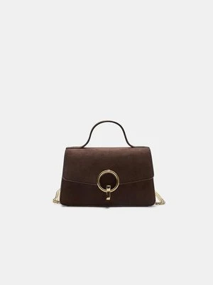 Stradivarius Torba na ramię z okrągłym zapięciem  Brązowy