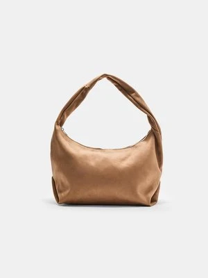 Stradivarius Torba na ramię z ozdobnym uchwytem  Beżowy