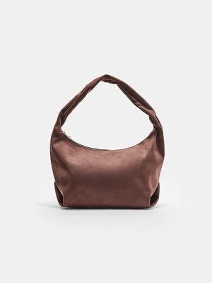 Stradivarius Torba na ramię z ozdobnym uchwytem  Brązowy