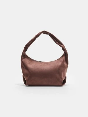 Stradivarius Torba na ramię z ozdobnym uchwytem  Brązowy