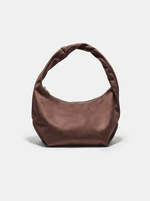 Stradivarius Torba na ramię z ozdobnym uchwytem  Brązowy