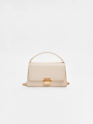 Stradivarius Torba na ramię z podwójnym uchwytem  Ecru