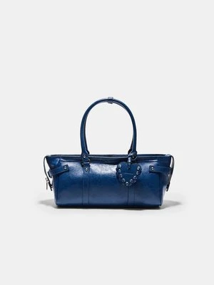 Stradivarius Torba na ramię z sercem  Niebieski