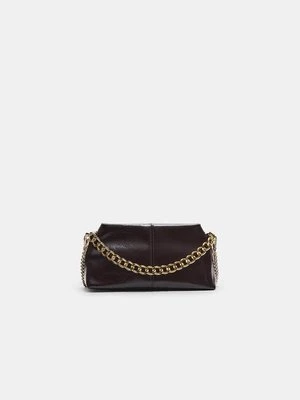 Stradivarius Torba na ramię z uchwytem ze sztucznego futra  Brązowy