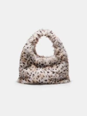 Stradivarius Torba na ramię ze sztucznego futra  Biały