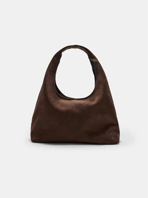 Stradivarius Torba na ramię ze sztucznego zamszu  Brązowy