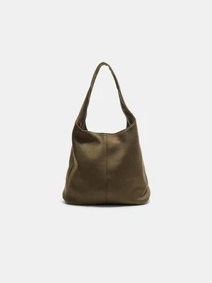 Stradivarius Torba na ramię ze sztucznego zamszu  Khaki