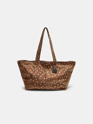 Stradivarius Torba shopper wzorzysta  Beżowy