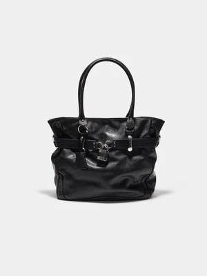 Stradivarius Torba shopper z detalami kłódki  Czarny