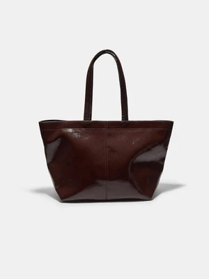 Stradivarius Torba shopper ze sztucznej skóry  Brązowy