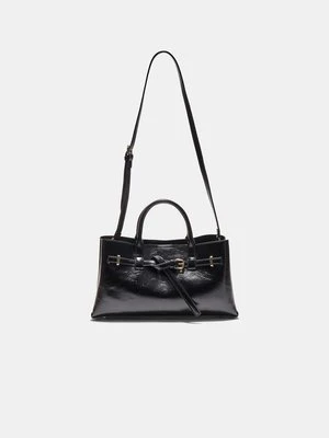 Stradivarius Torba tote z paskiem  Czarny