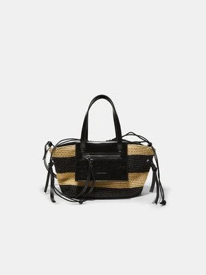 Stradivarius Torebka crossbody koszyk szydełkowy  Ecru