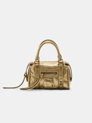 Stradivarius Torebka listonoszka bowling z zamkiem błyskawicznym  Żółty